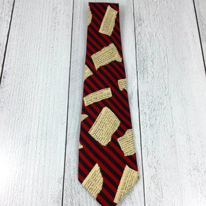 Nicole‎ Miller 1994 Want Ads Red Tie